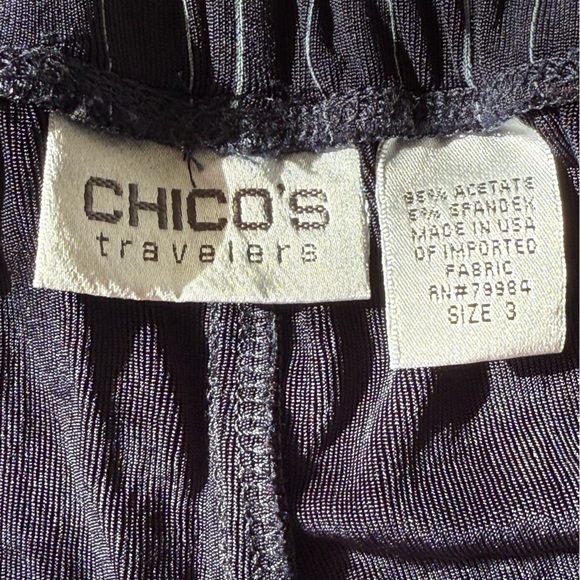 Travelers by Chico’s Navy and Light Blue Striped Capris (size 3 Chico’s size) - Picture 5 of 6